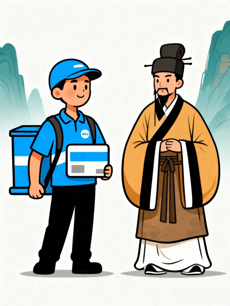 代信使并列的趣味对比图